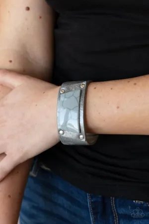Paparazzi Bracelet ~ Geo Glamper - Silver
