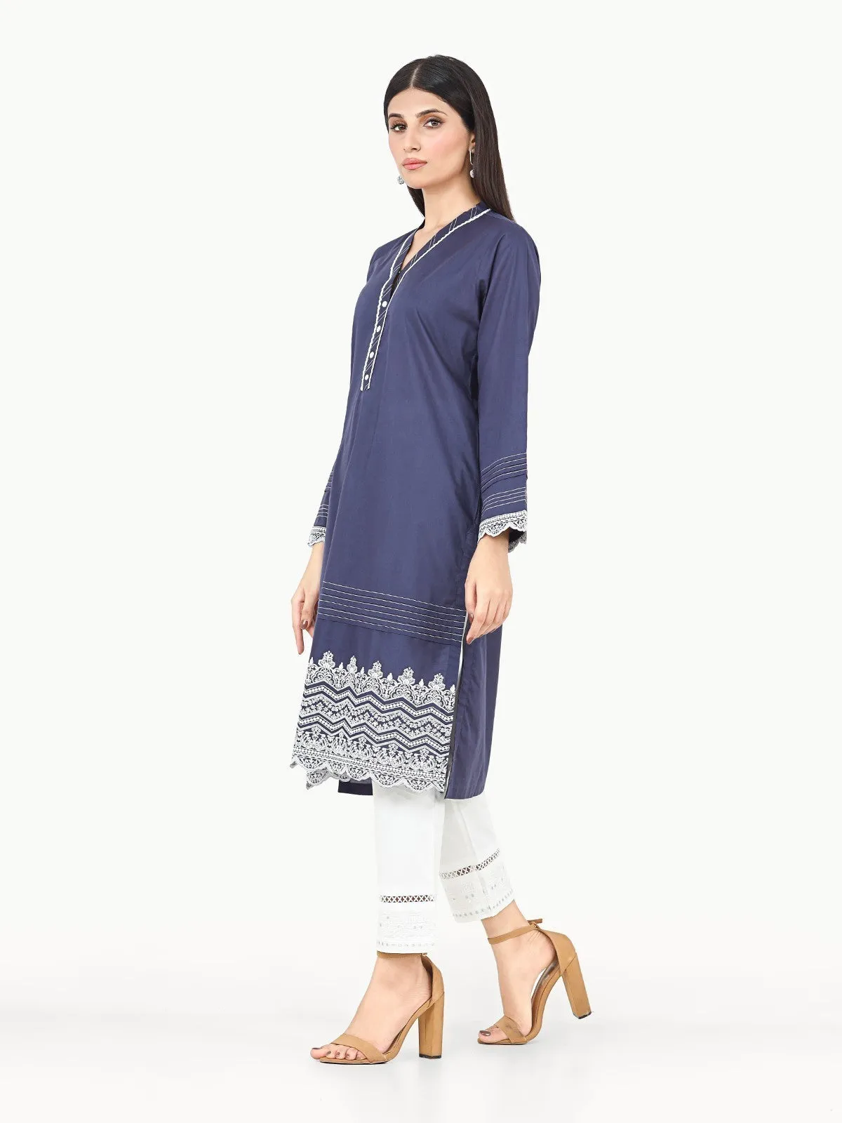 Pret 1Pc Embroidered Cambric Shirt - EWTKE22-68105