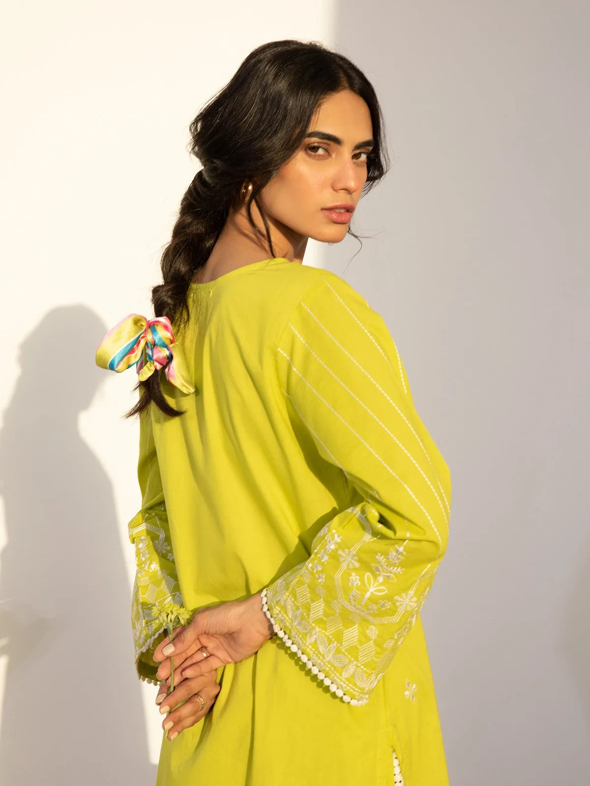 Pret 2Pc Embroidered Cambric Shirt Trouser - EWTKE22-68289ST