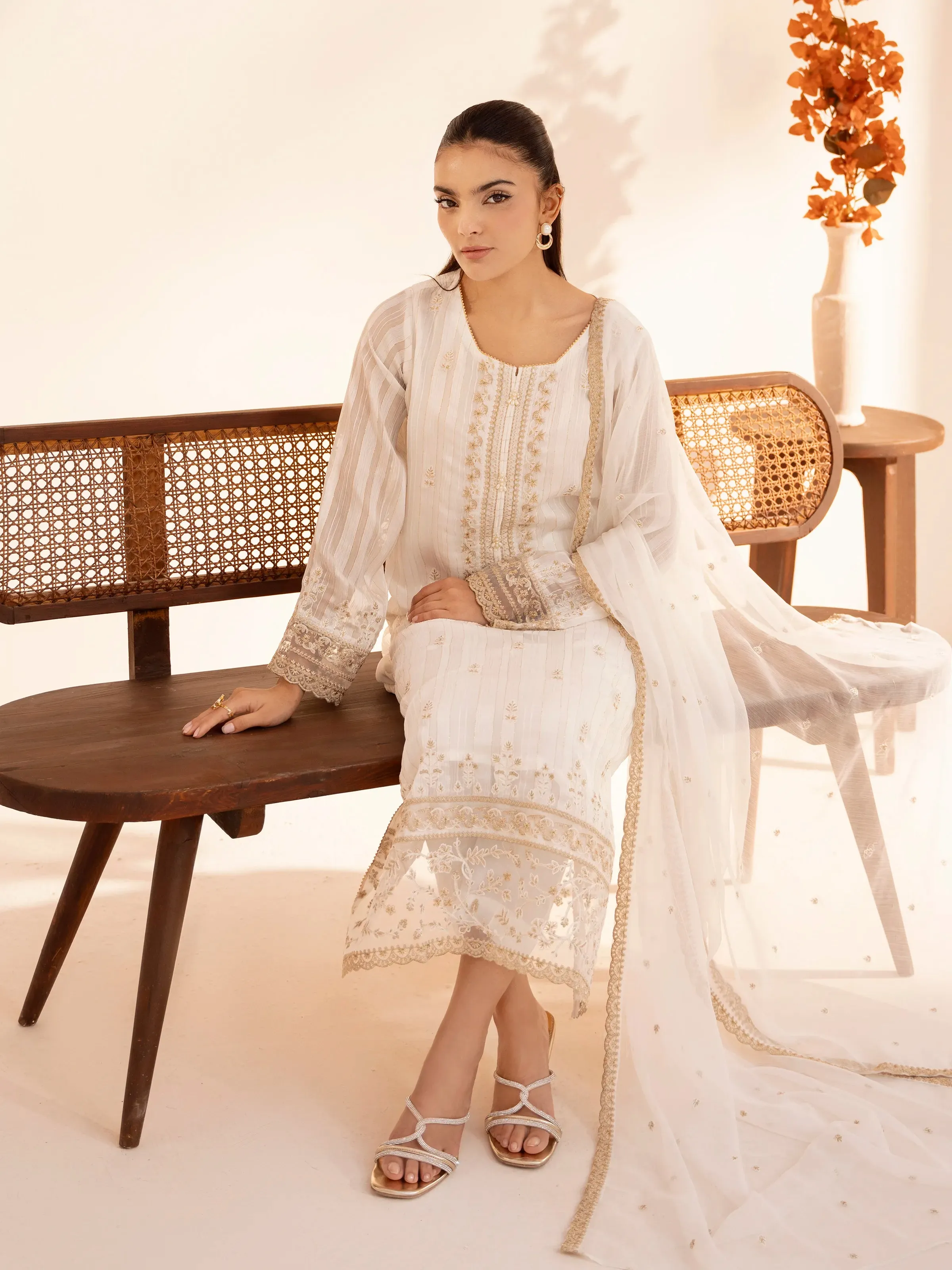 Pret 3Pc Chiffon Suit - EWTPLE24-00013-3P