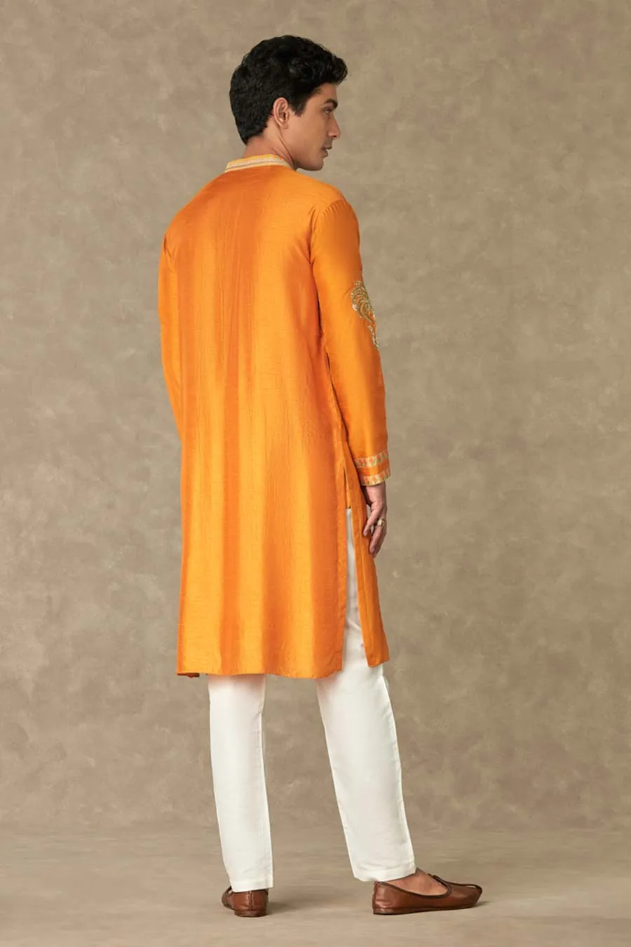 Rust Kalpataru Embroidered Kurta
