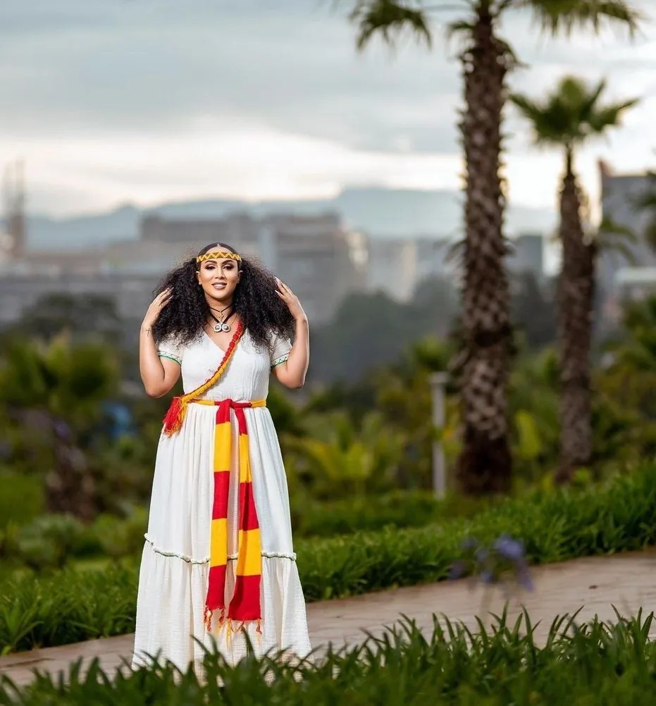 Simple Traditional Ethiopian Dress Habesha Dress Handwoven Habesha Kemis Modern Habesha Libs Eritrean Dress