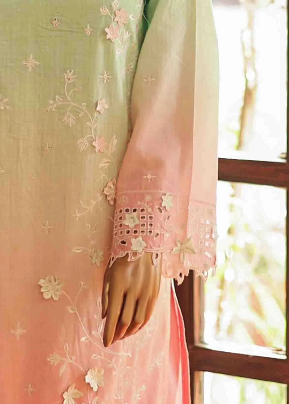 SMLF-0694 B- 3 Piece Embroidered Stitched Suit