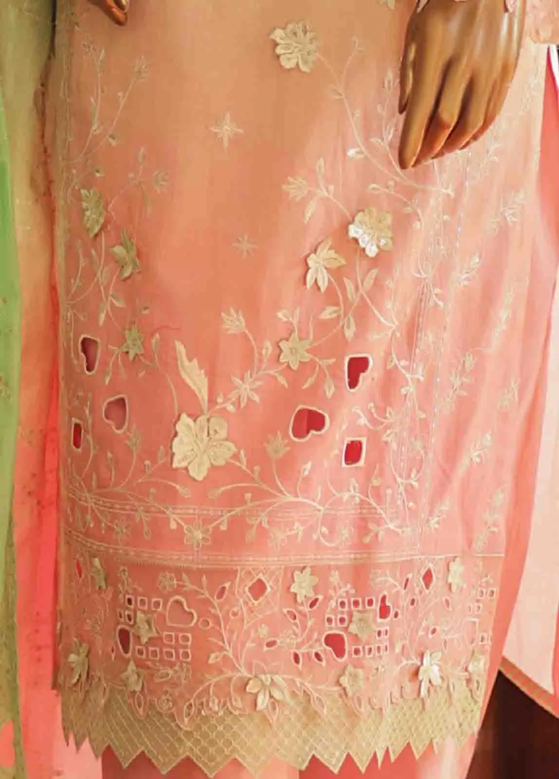 SMLF-0694 B- 3 Piece Embroidered Stitched Suit