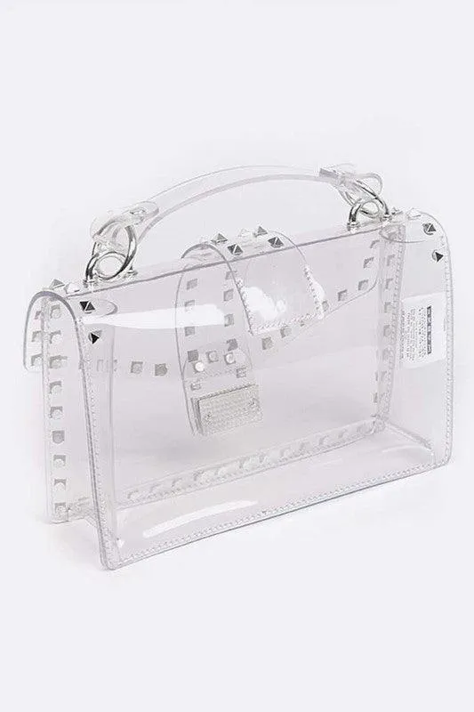 Studded Clear Swing Bag