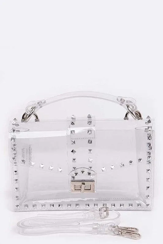 Studded Clear Swing Bag
