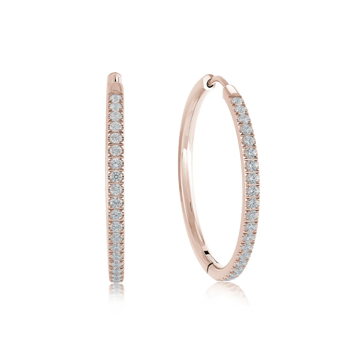 Studded Eternity Hoop Earrings 29.5mm