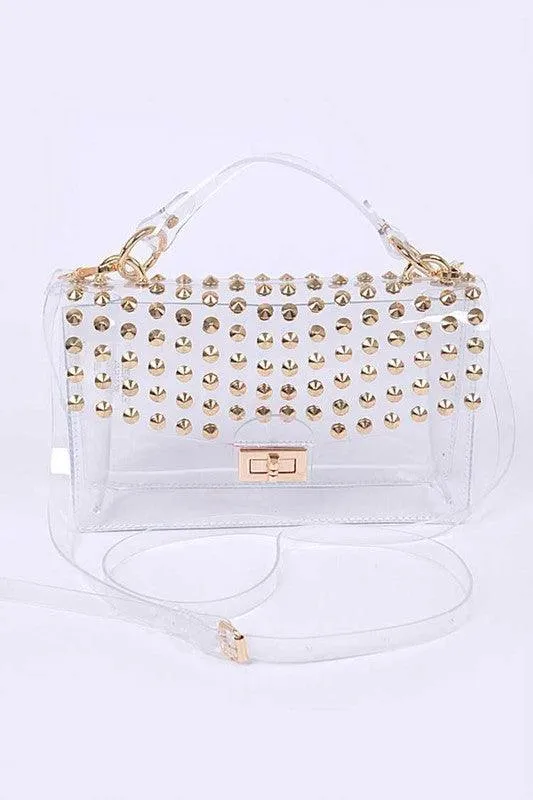 Studded Iconic Clear Swing Bag