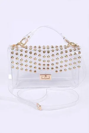Studded Iconic Clear Swing Bag