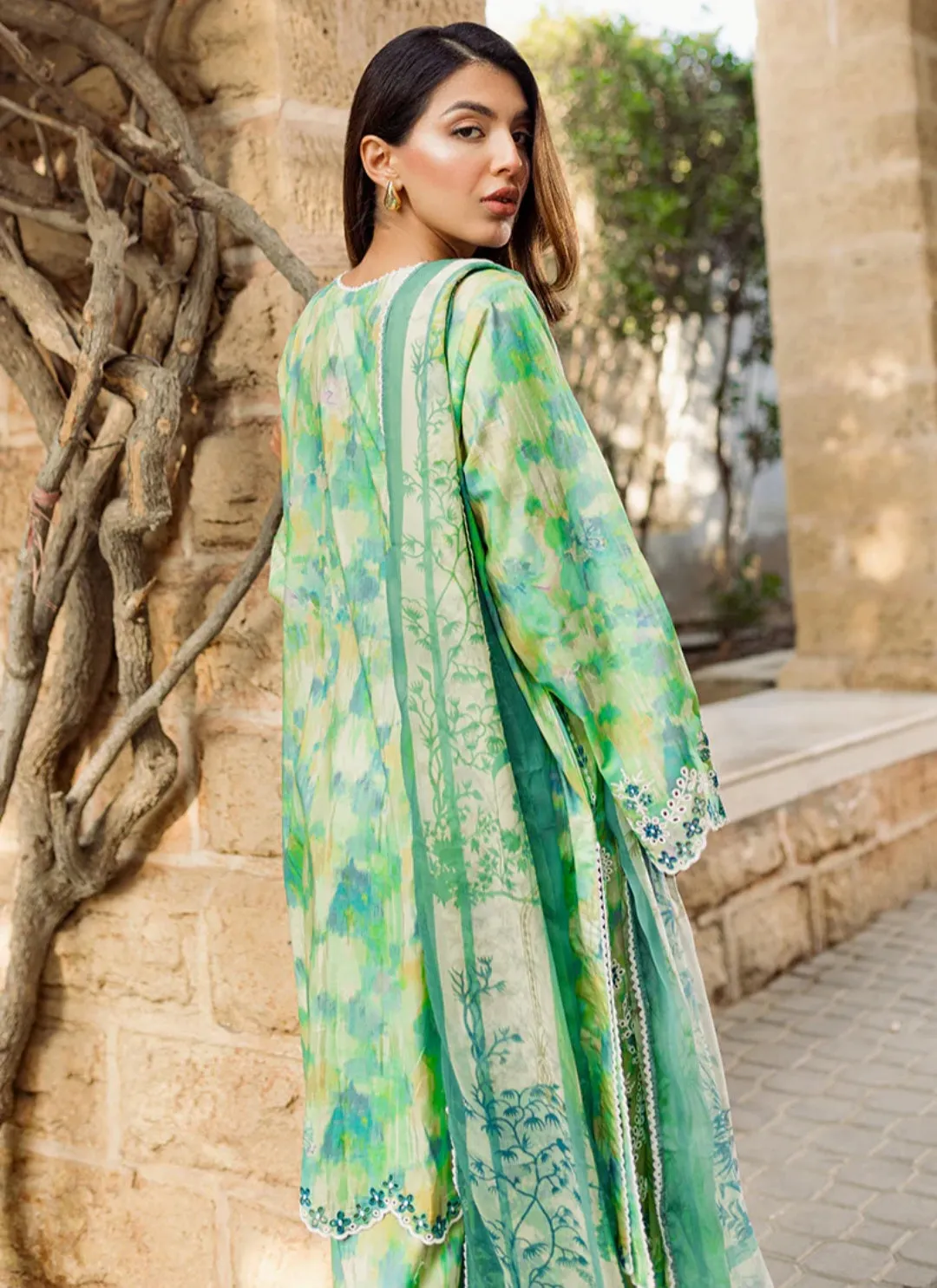 Summer Rtw '24 - 3 Pc Suit W Schiffli Embroidery Ippksm23-D3