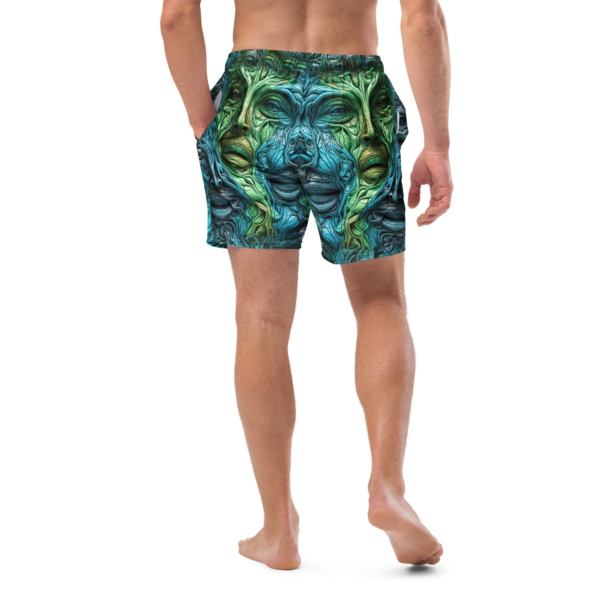 Swim Trunk Abstract Faces
