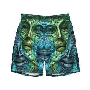 Swim Trunk Abstract Faces