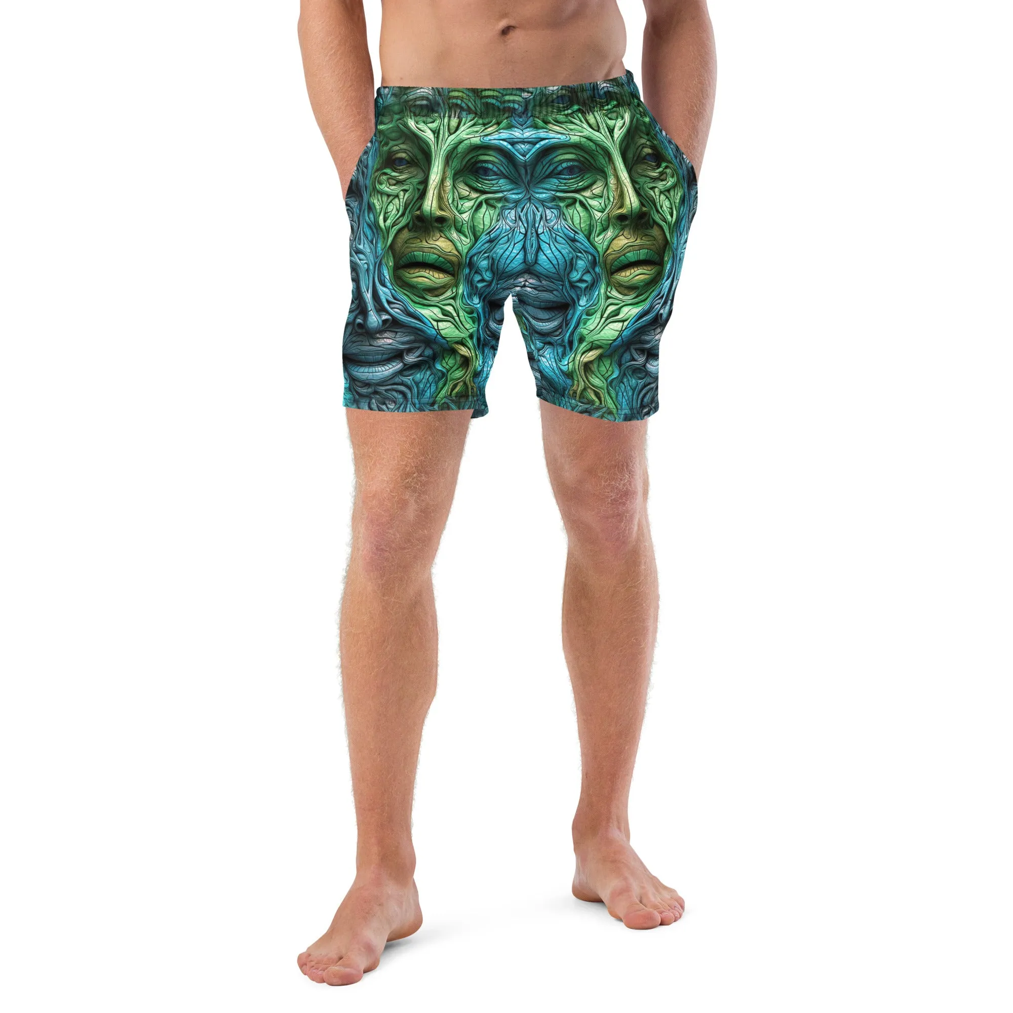 Swim Trunk Abstract Faces