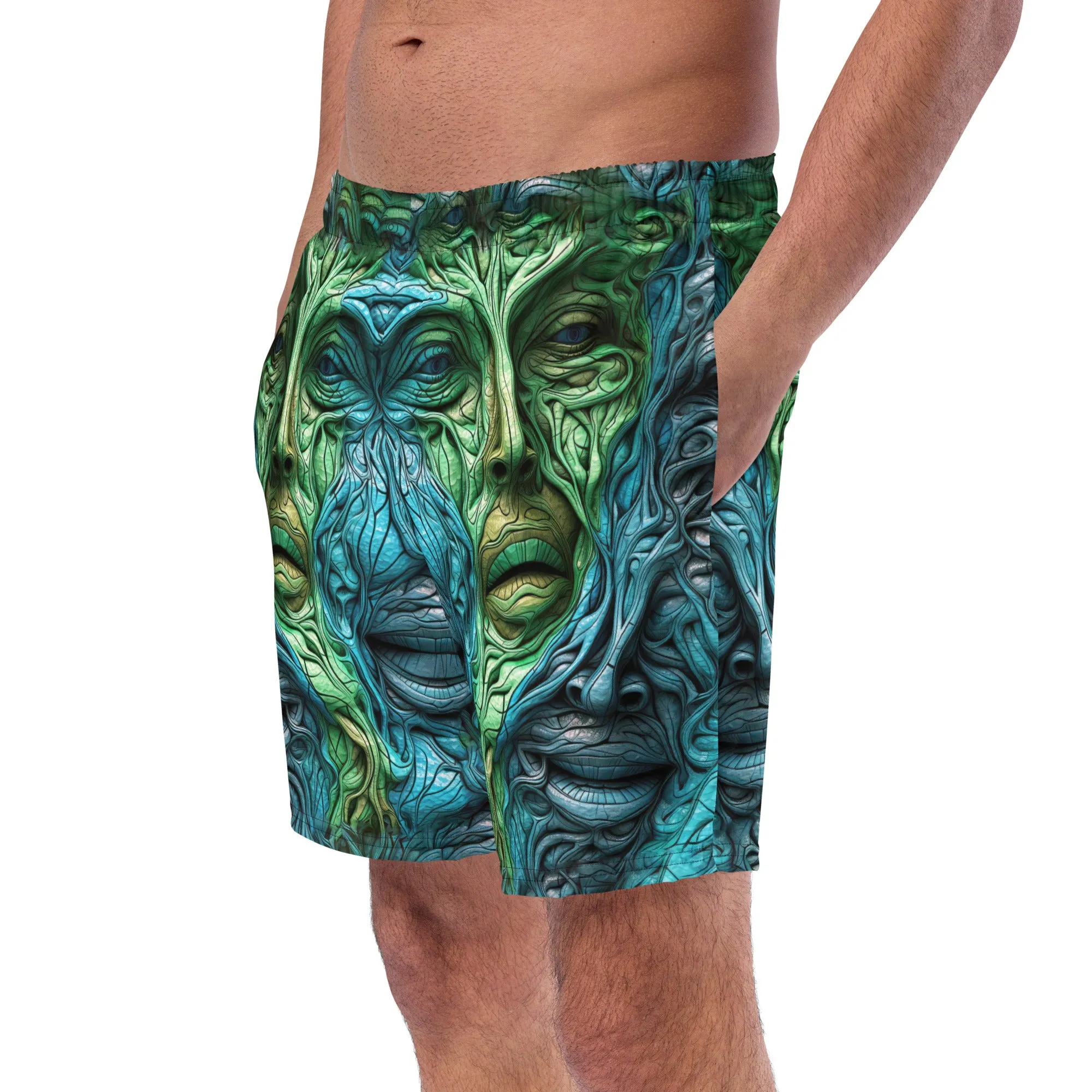 Swim Trunk Abstract Faces