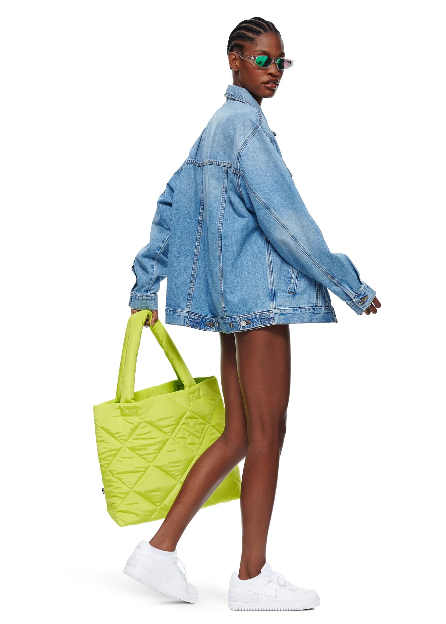 VIAVIA Logo Puff Bag in Fragile Sprout Green