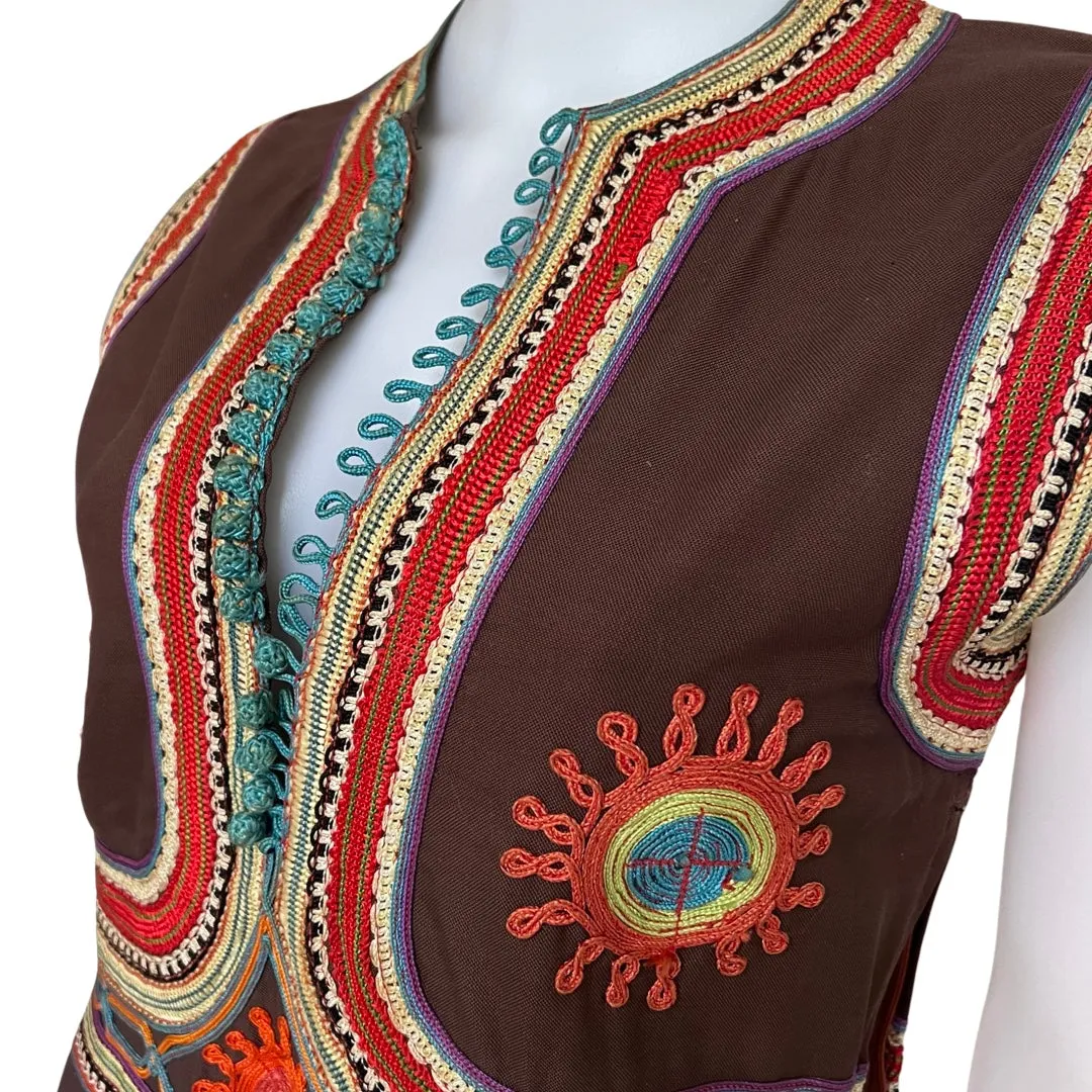 Vintage 1960s Embroidered Maxi Dress