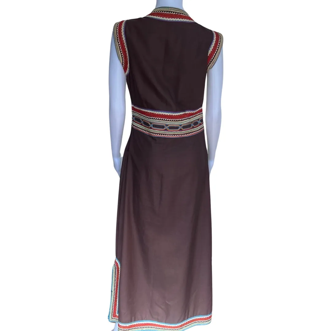 Vintage 1960s Embroidered Maxi Dress
