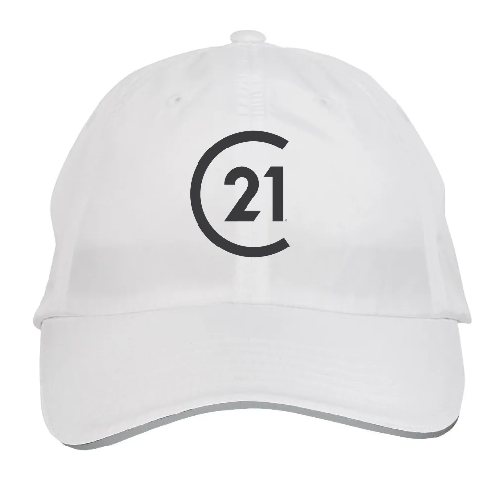 White Unisex C21 Seal Cap with Reflective Sandwich