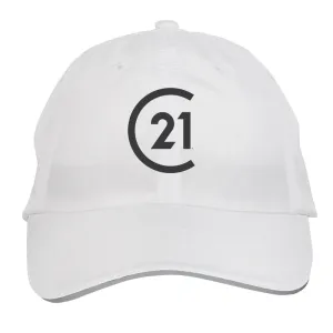 White Unisex C21 Seal Cap with Reflective Sandwich