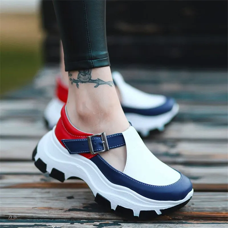 Women's Fashion Sneakers Shoes with Buckle | Brodtica.com