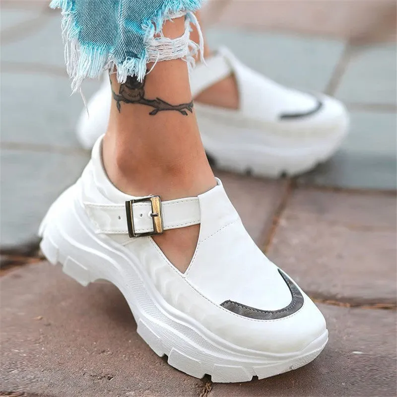 Women's Fashion Sneakers Shoes with Buckle | Brodtica.com